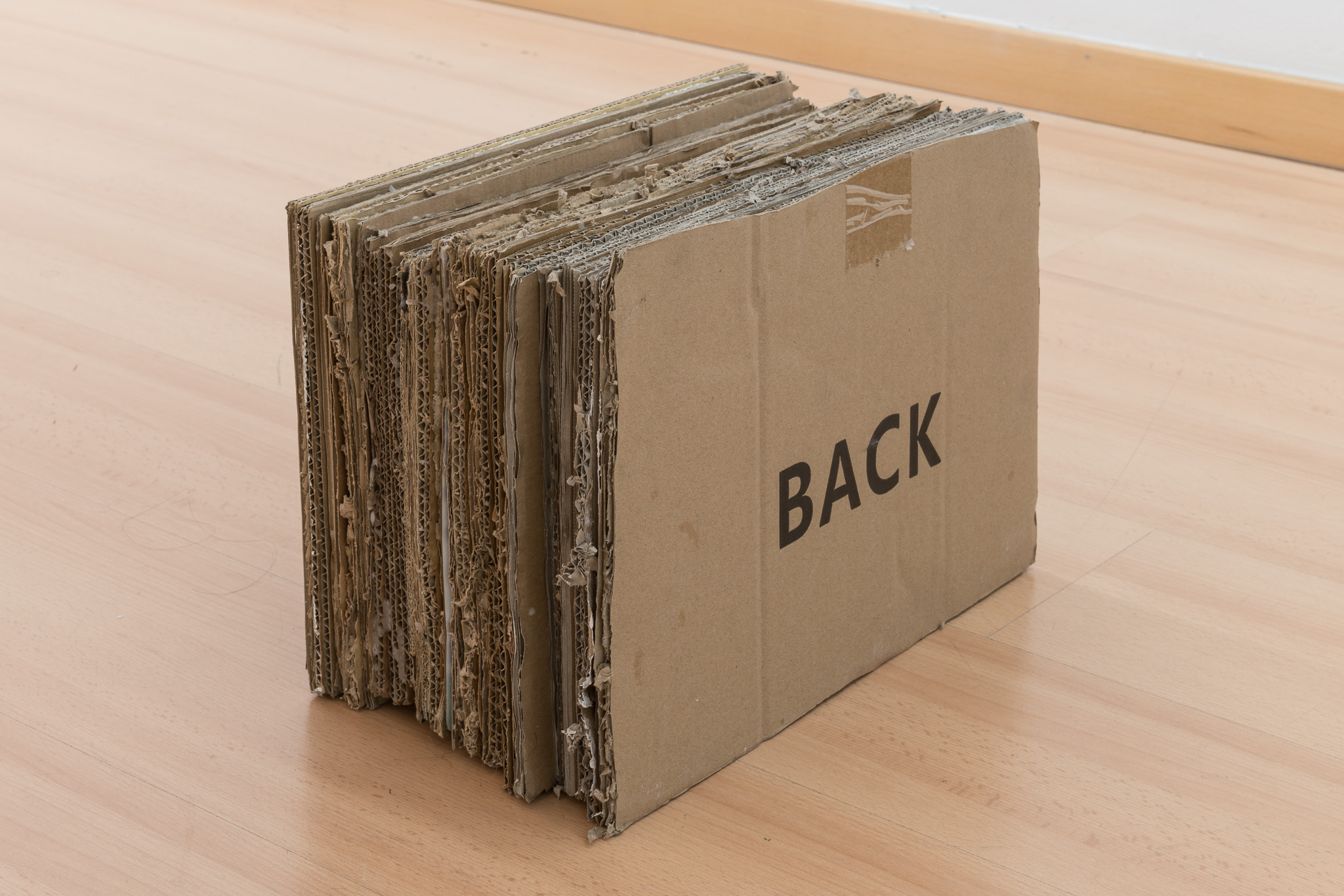 Concetti spaziali, 2020, óleo sobre cartón, diferentes medidas