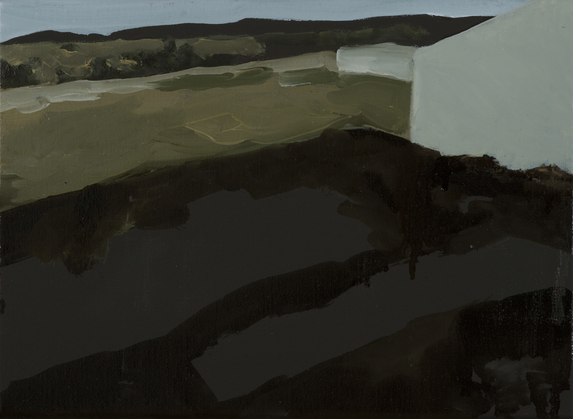 Saceruela, Ciudad Real, 2016, óleo sobre lienzo, 24 × 33 cm