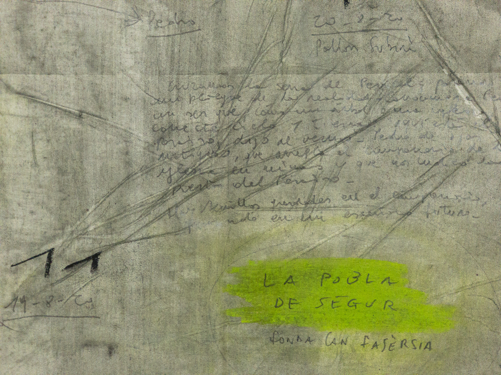 Mapa de viaje (Grand Tour 2020), 2020, técnica mixta sobre papel, 150 × 300 cm