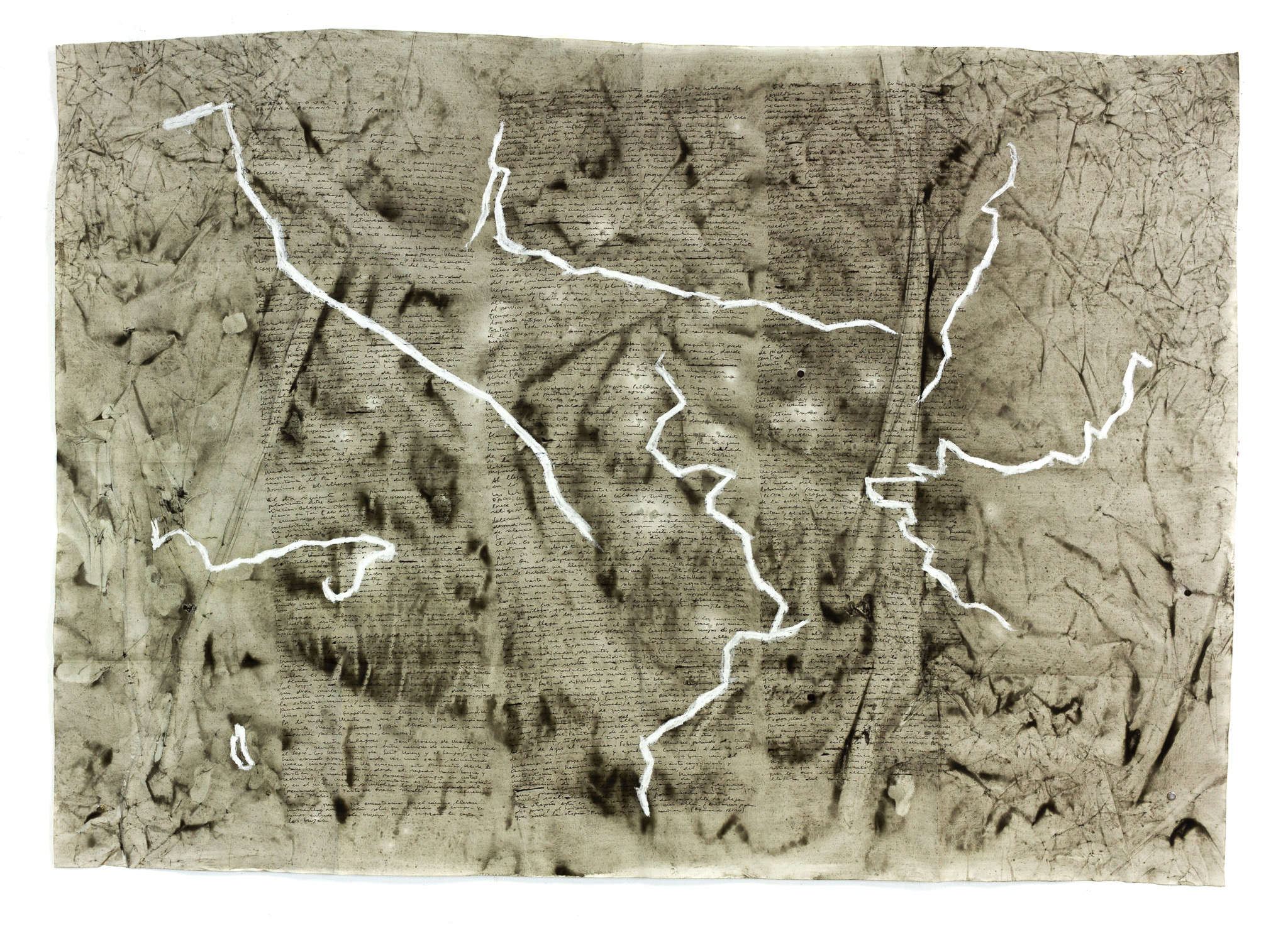 Una semana de camino (Grand Tour 2020), 2020, técnica mixta sobre papel, 106 × 150 cm