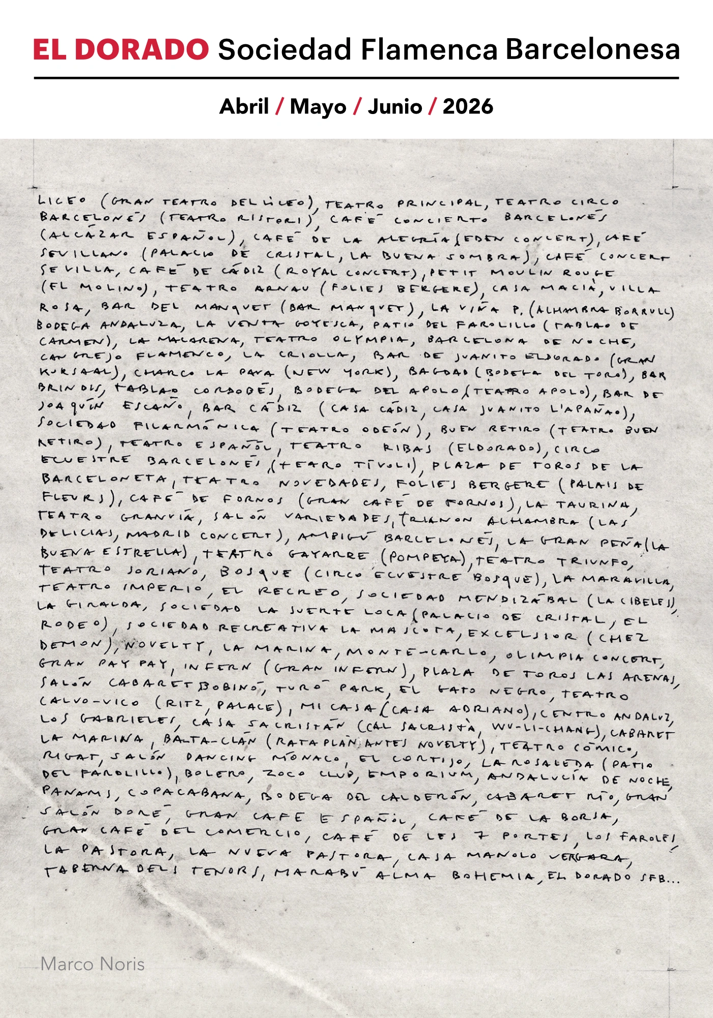 Imagen de la programación del trimestre abril–mayo–junio 2026