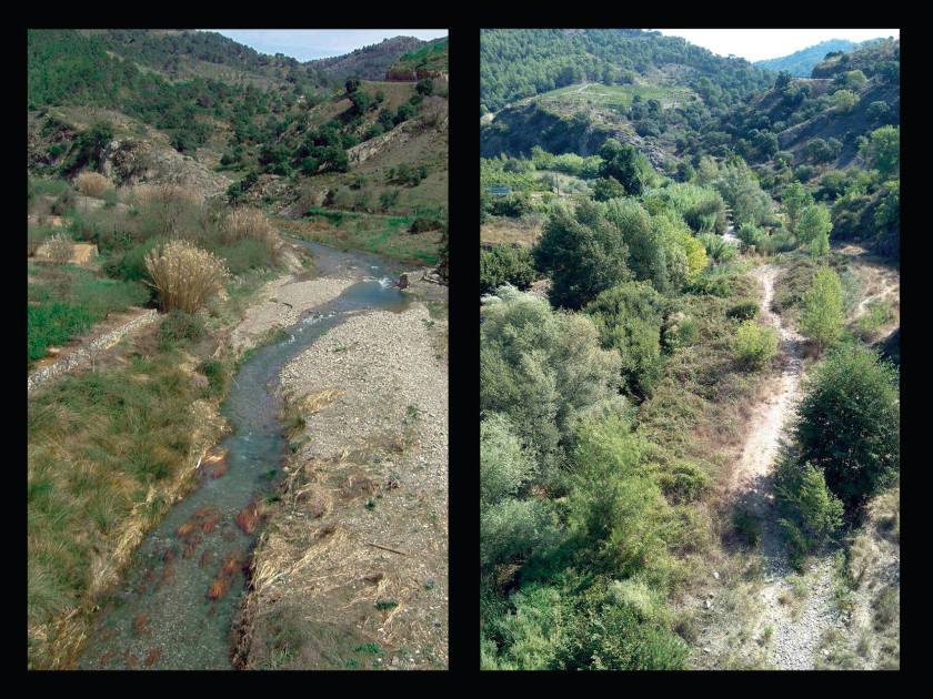 Torroja, antes y después del ToPoGraPo. Fotografía de Elisenda Ribas (Plataforma pel Riu Siurana)