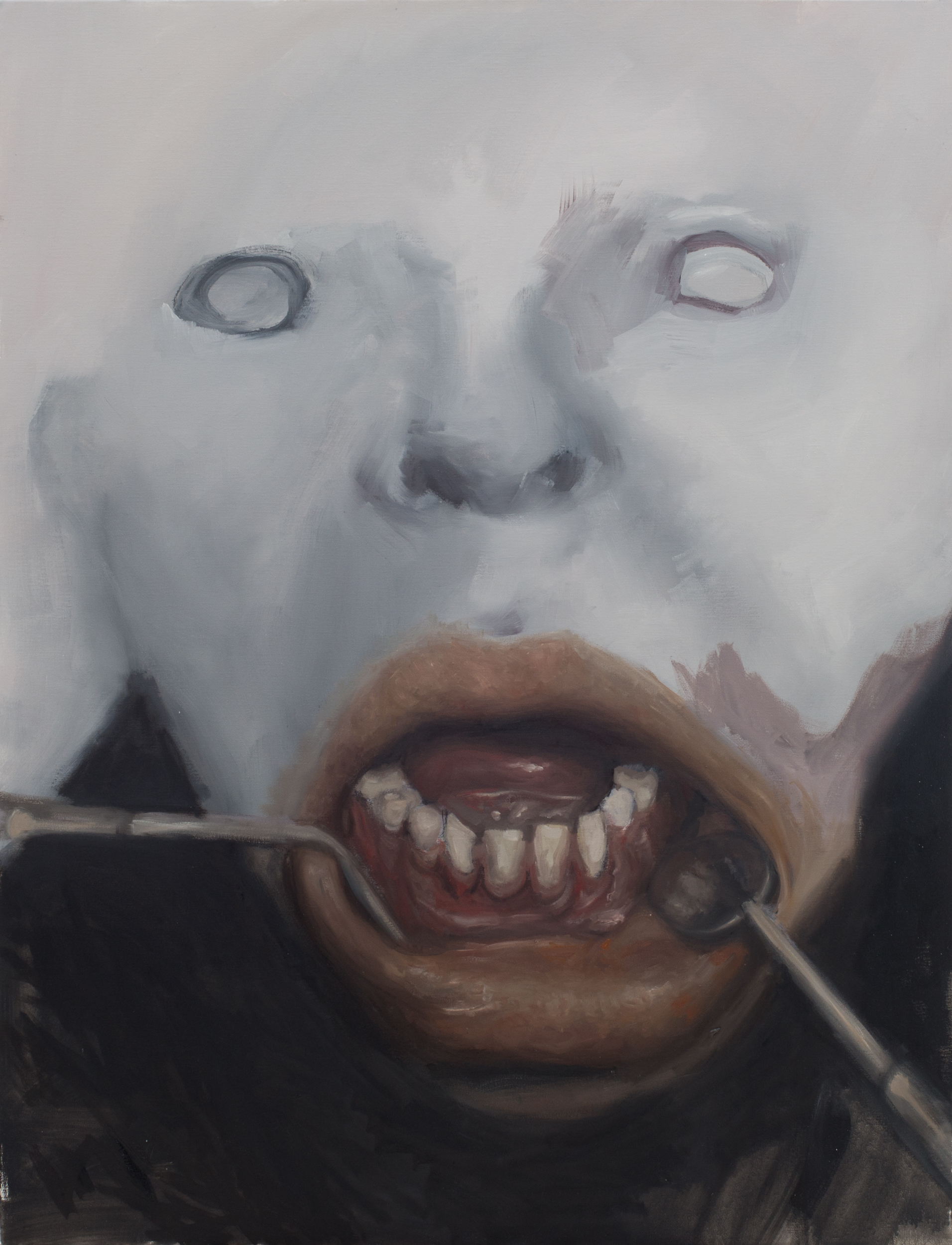 Marco Noris, Control de qualitat - 2017, oli sobre tela, 117×90 cm